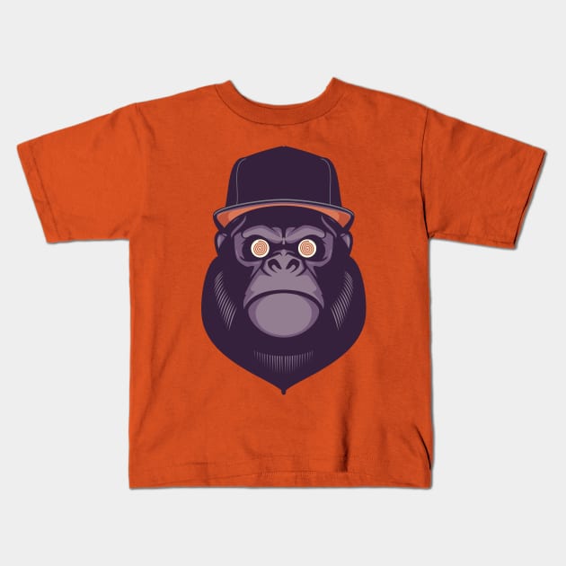 Magic Monkey Kids T-Shirt by mertkaratay